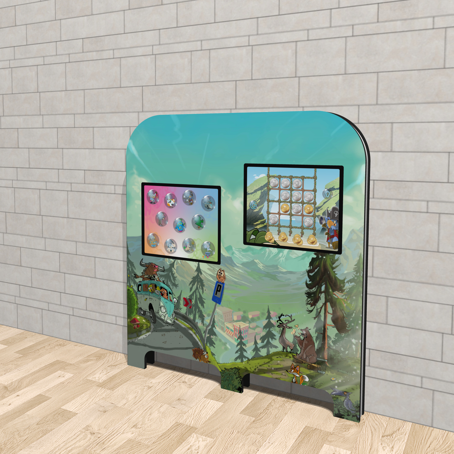 Magic Wall superior City Kinderterminal Kindercomputer Touchscreen Kinderspielecke