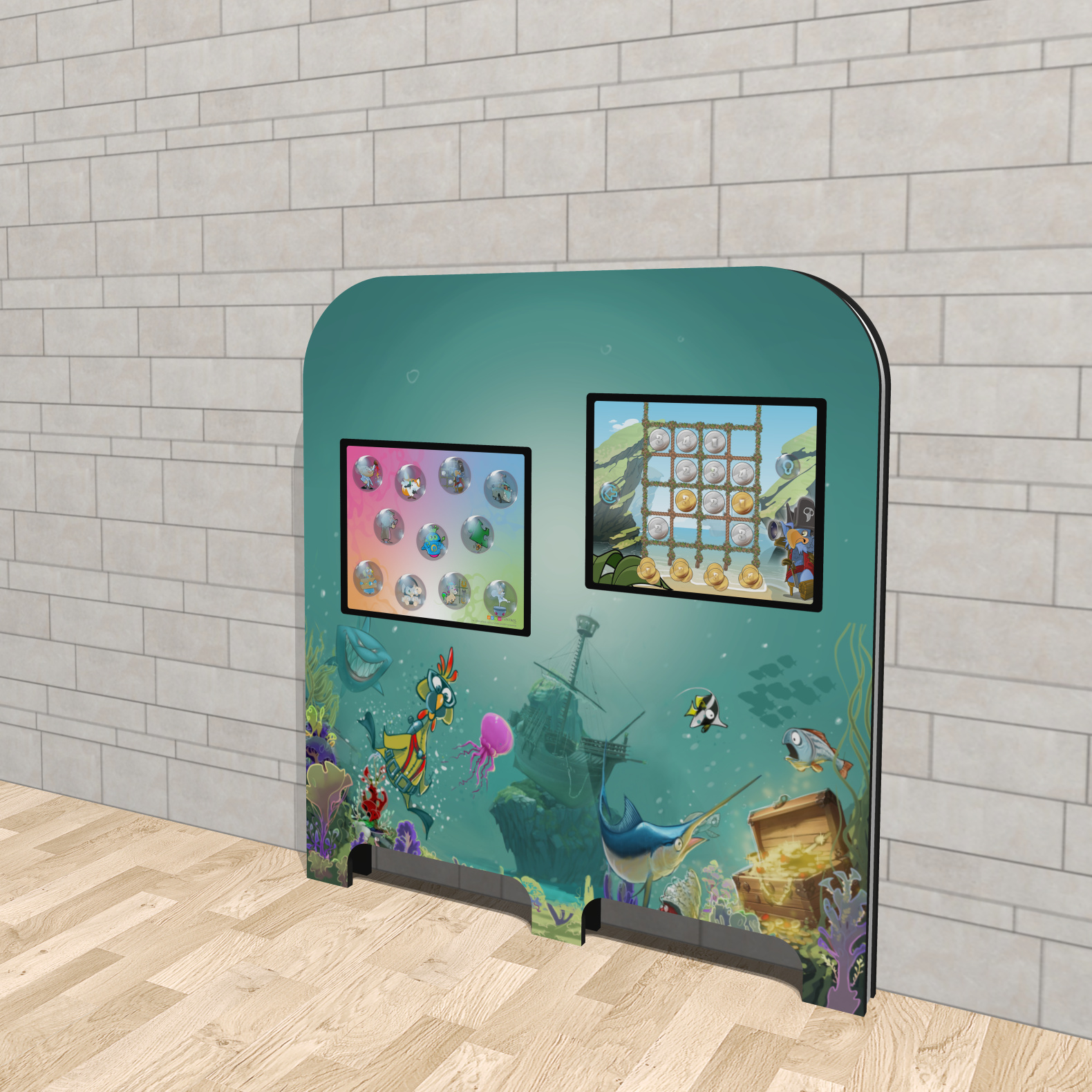 Magic Wall superior DeepSea Kinderterminal Kindercomputer Touchscreen Kinderspielecke