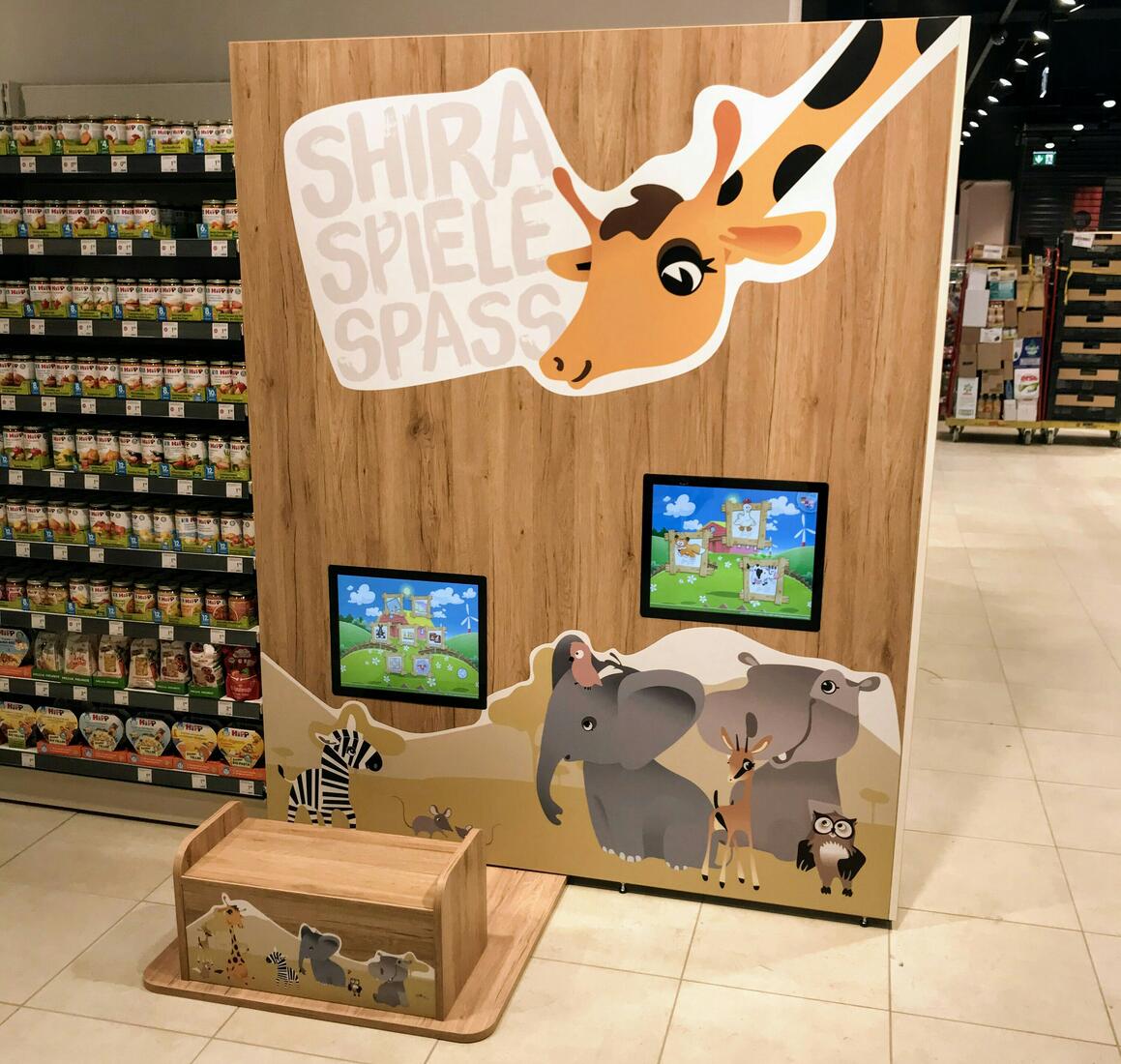 Magic Screen Einbausatz als 2fach Variante im Supermarkt