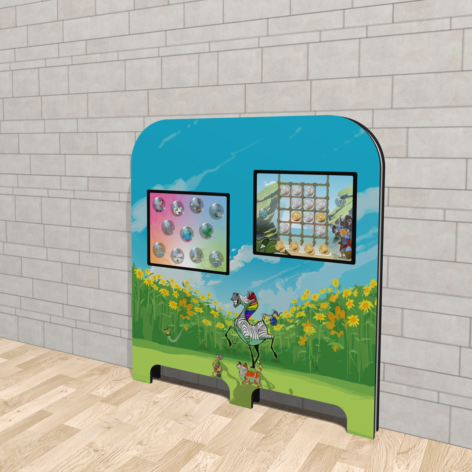 Magic Wall superior Frühlingswiese Kinderterminal Kindercomputer Touchscreen Kinderspielecke