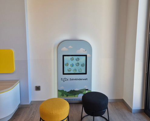 Magic_Wall_delue_Zahnarztpraxis_Rehling Magic Wall delue im Wartezimmer Zahnarztpraxis Rehling