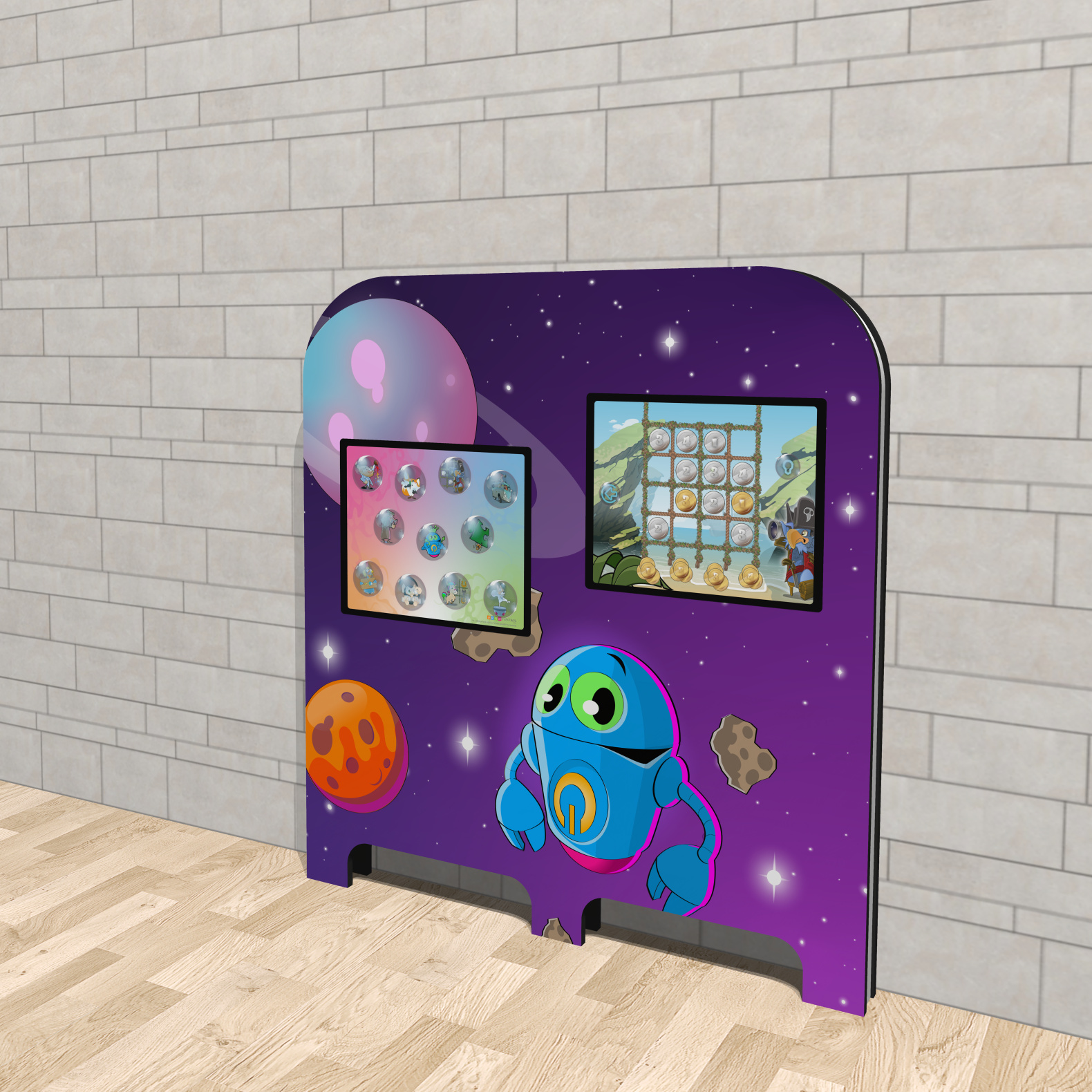 Magic Wall superior Raumstation Kinderterminal Kindercomputer Touchscreen Kinderspielecke