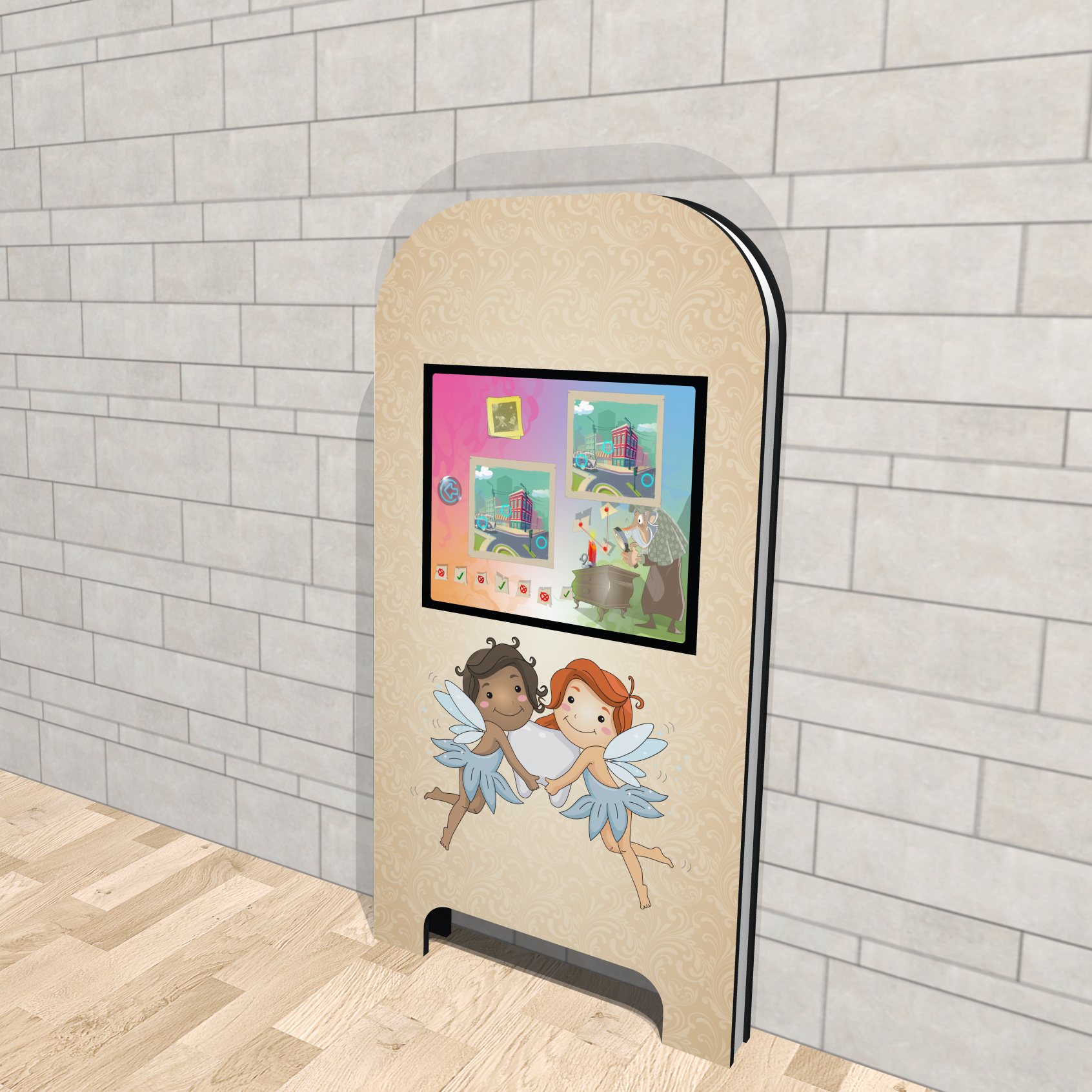 Magic Wall deluxe Zahnfee Kinderterminal Kindercomputer Touchscreen Kinderspielecke Uno22